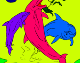 Dibujo Delfines jugando pintado por alfonsi 