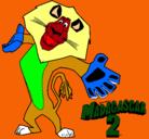 Dibujo Madagascar 2 Alex 2 pintado por LJDURFHG7