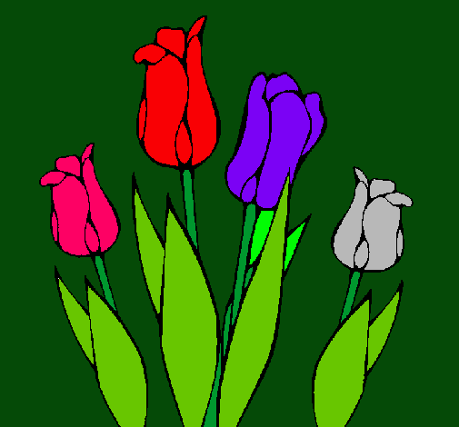 Dibujo Tulipanes pintado por vanesaamen