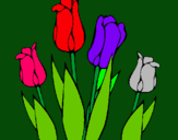 Dibujo Tulipanes pintado por vanesaamen