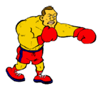 Dibujo Boxeador pintado por meryl