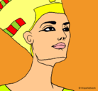 Dibujo Busto de Nefertiti pintado por yooooooooooo