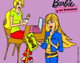 Dibujo Barbie y su hermana merendando pintado por jenhizita 