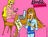 Dibujo Barbie y su hermana merendando pintado por Maelonea