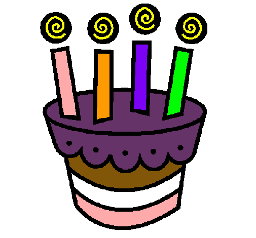 Dibujo Tarta con velas pintado por marisols