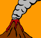 Dibujo Volcán pintado por trincus