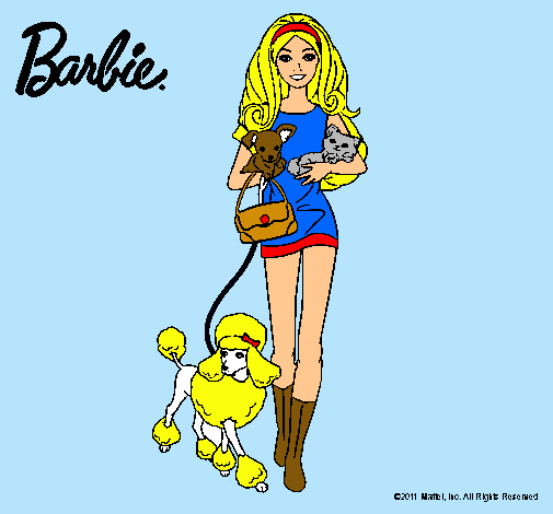 Barbie con sus mascotas