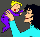 Dibujo Madre con su bebe pintado por james122
