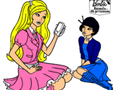 Dibujo Barbie con el teléfono móvil pintado por ALBA123