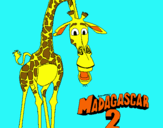 Dibujo Madagascar 2 Melman pintado por clariii