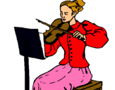 Dibujo Dama violinista pintado por mjgytdchngf