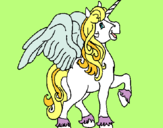 Dibujo Unicornio con alas pintado por Miss_Bonit