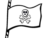 Dibujo Bandera pirata pintado por facuguada