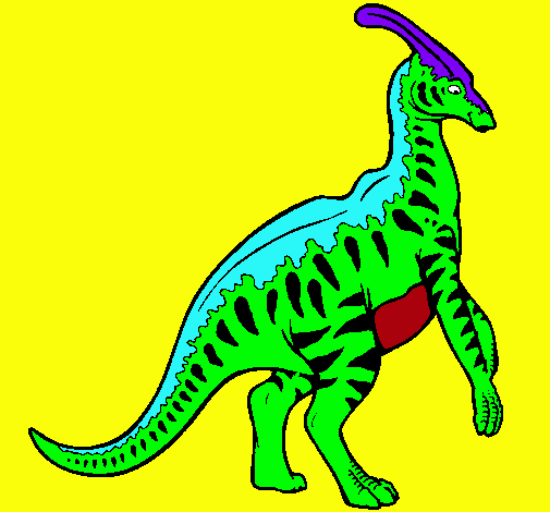 Parasaurolofus con rayas