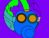 Dibujo Tierra con máscara de gas pintado por danielwwdwe
