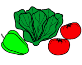 Dibujo Verduras pintado por fleri