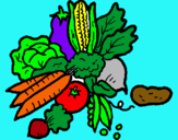 Dibujo verduras pintado por Allissito