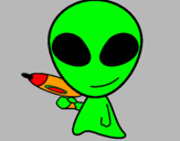 Dibujo Alienígena II pintado por alien