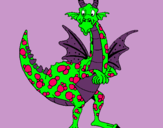 Dibujo Dragón feliz pintado por piluka