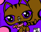 Dibujo Gatito Littlest Pet Shop pintado por aquamarina