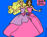 Dibujo Barbie y su amiga súper felices pintado por verapb