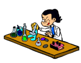 Dibujo Técnico de laboratorio pintado por mariagsmaria