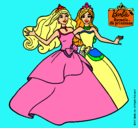 Dibujo Barbie y su amiga súper felices pintado por theresa6