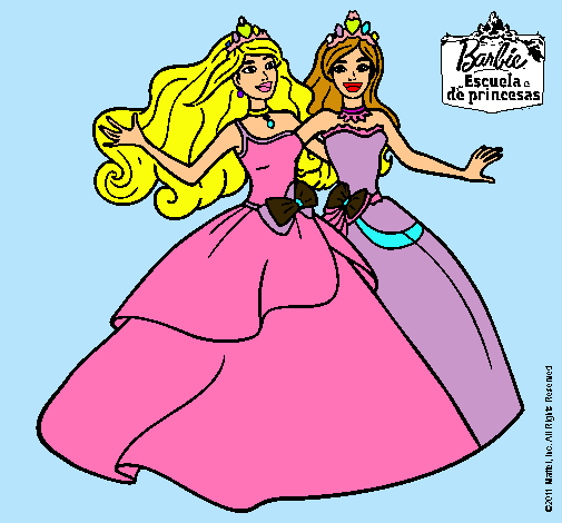 Barbie y su amiga súper felices