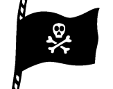 Dibujo Bandera pirata pintado por clarasuarez