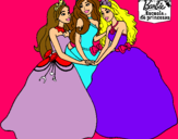 Dibujo Barbie y sus amigas princesas pintado por kuky2403