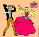 Dibujo Barbie bailando con un amigo pintado por BERS