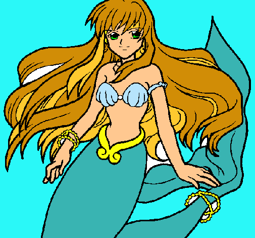 Dibujo Sirena pintado por Perfectboy