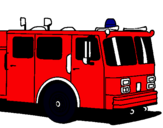 Dibujo Camión de bomberos pintado por rosetta53