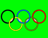 Dibujo Anillas de los juegos olimpícos pintado por aroaylore