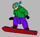 Dibujo Snowboard pintado por xupi