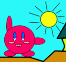 Dibujo Kirby en un día soleado pintado por saryux♥