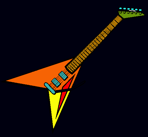 Dibujo Guitarra eléctrica II pintado por juanin