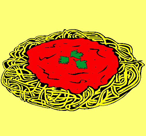 Dibujo Espaguetis con queso pintado por israel89
