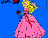 Dibujo Barbie vestida de novia pintado por 65473 