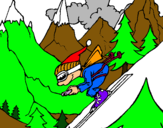 Dibujo Esquiador pintado por selenia