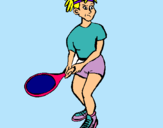 Dibujo Chica tenista pintado por mononono