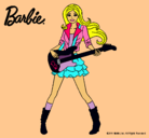 Dibujo Barbie guitarrista pintado por merida