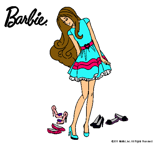 Barbie y su colección de zapatos