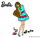 Dibujo Barbie y su colección de zapatos pintado por yufyt