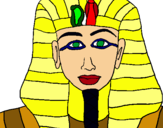 Dibujo Tutankamon pintado por camla
