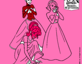 Dibujo Barbie y sus amigas vestidas de gala pintado por presaz