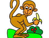 Dibujo Mono pintado por grabiella