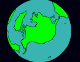 Dibujo Planeta Tierra pintado por tierra