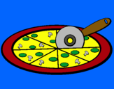 Dibujo Pizza pintado por gonmati