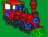 Dibujo Tren pintado por gordon